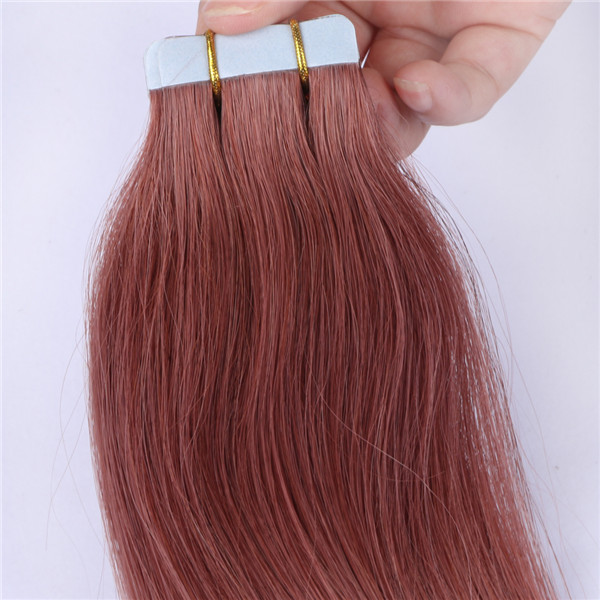 Wholesale double drawn high quality brazilian straight tape in extensions cost XS087